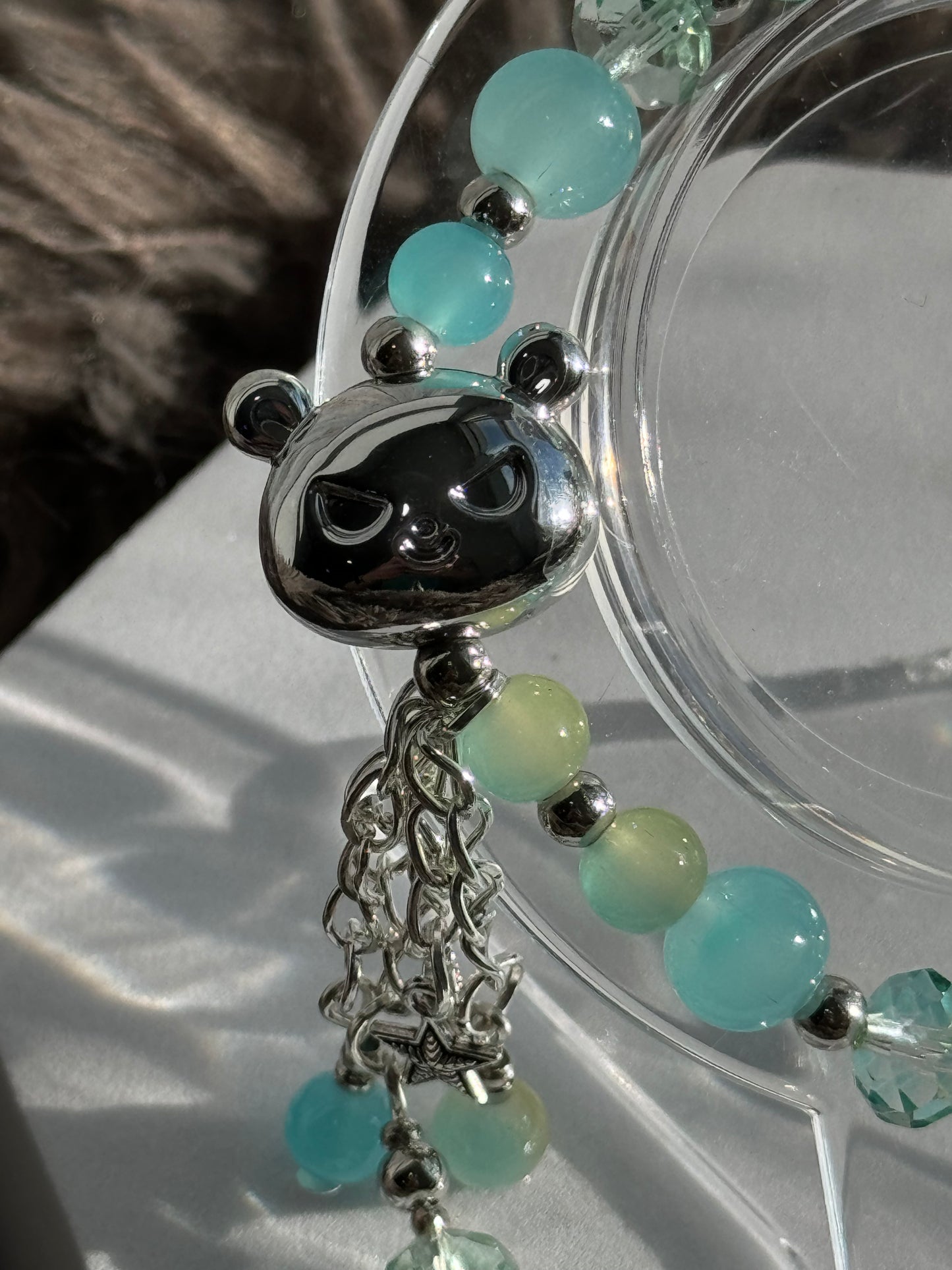 7 1/4"Soft Blue/Yellow and Faceted Glass Beaded Bracelets (6mm,8mm, &10mm)