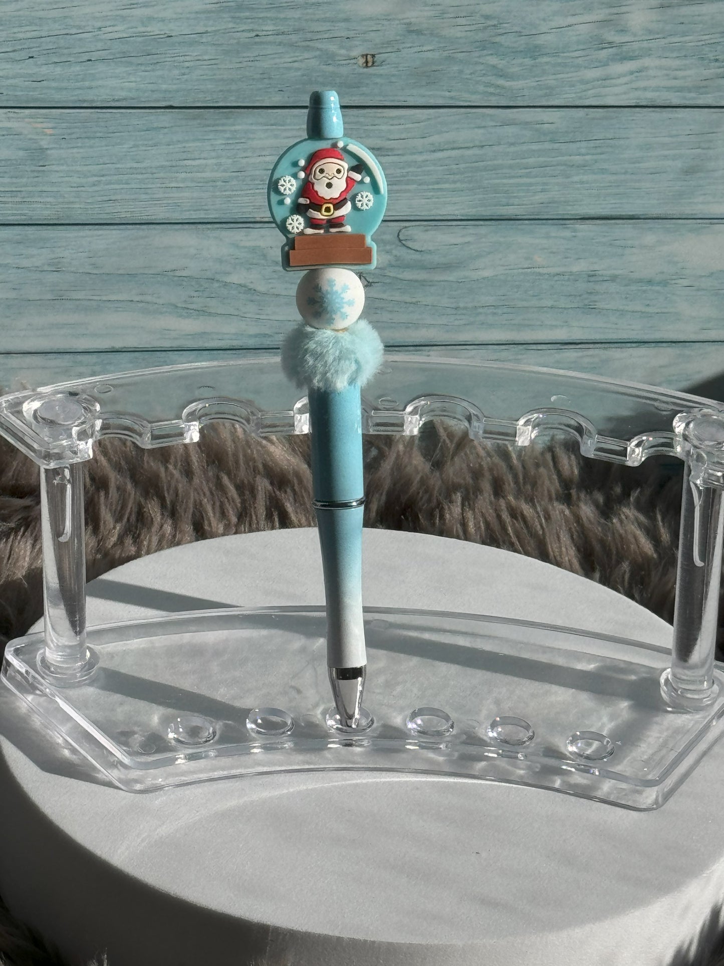 Blue Santa Pen
