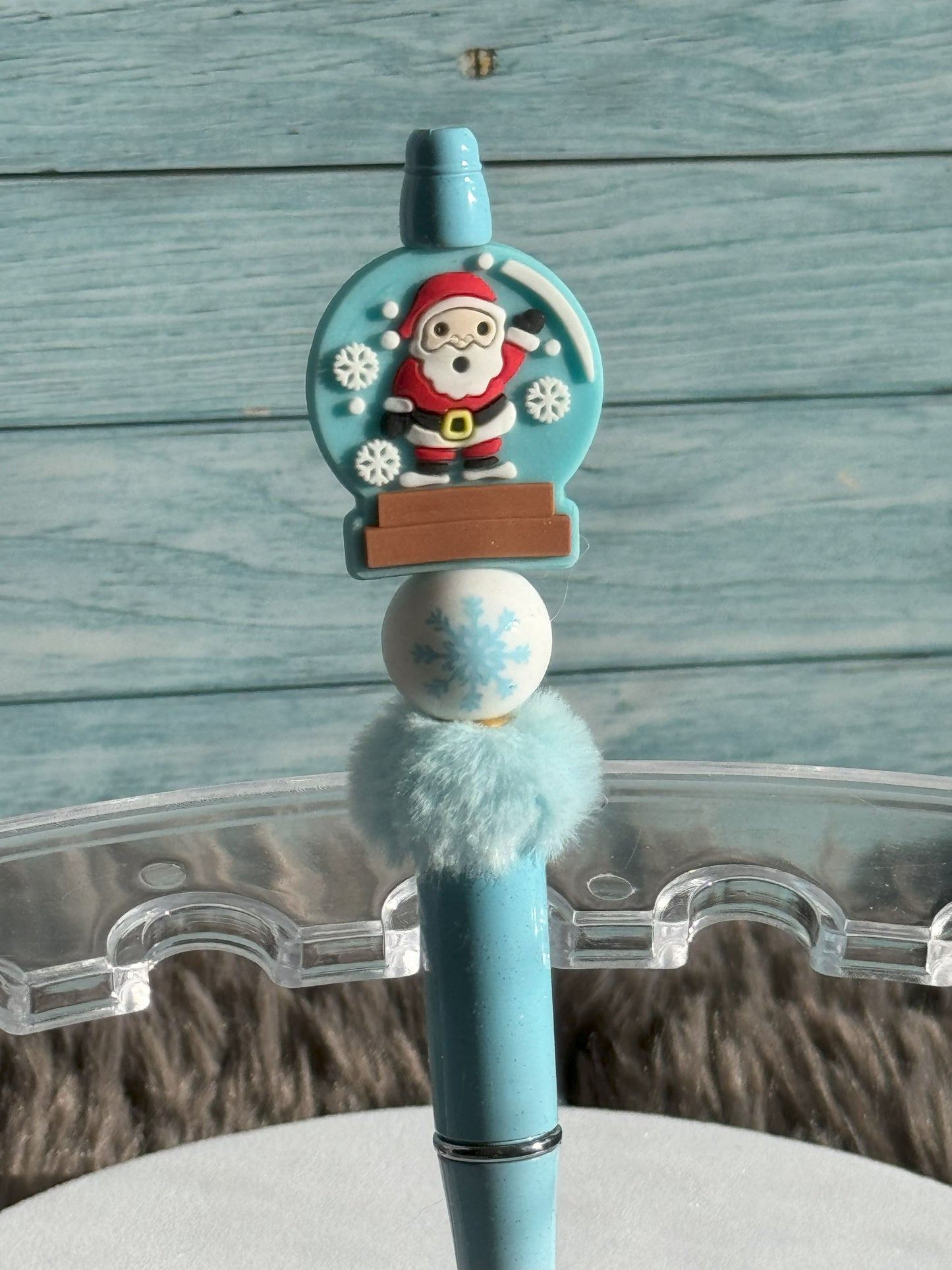 Blue Santa Pen