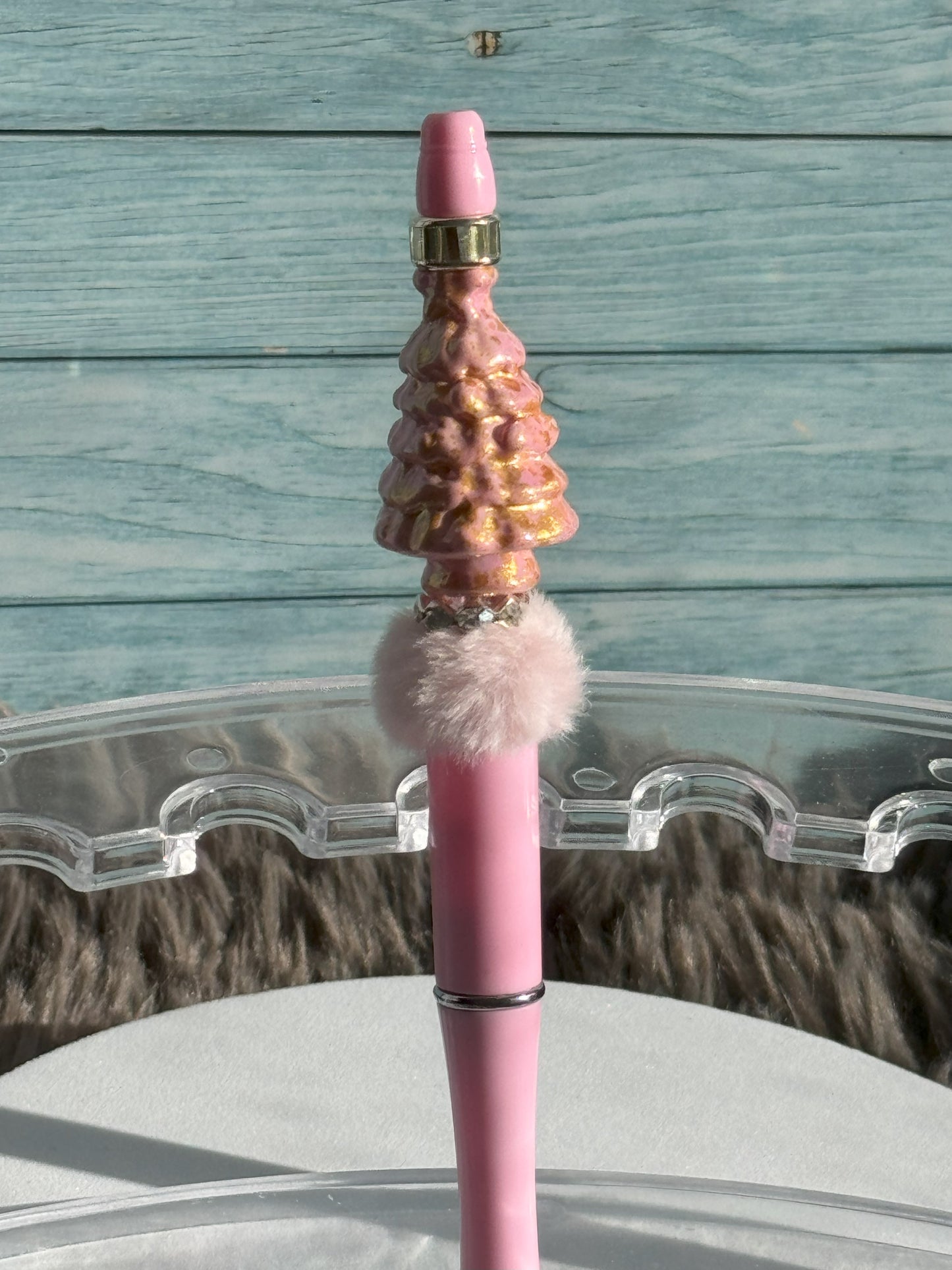 Pink Christmas Tree Pen