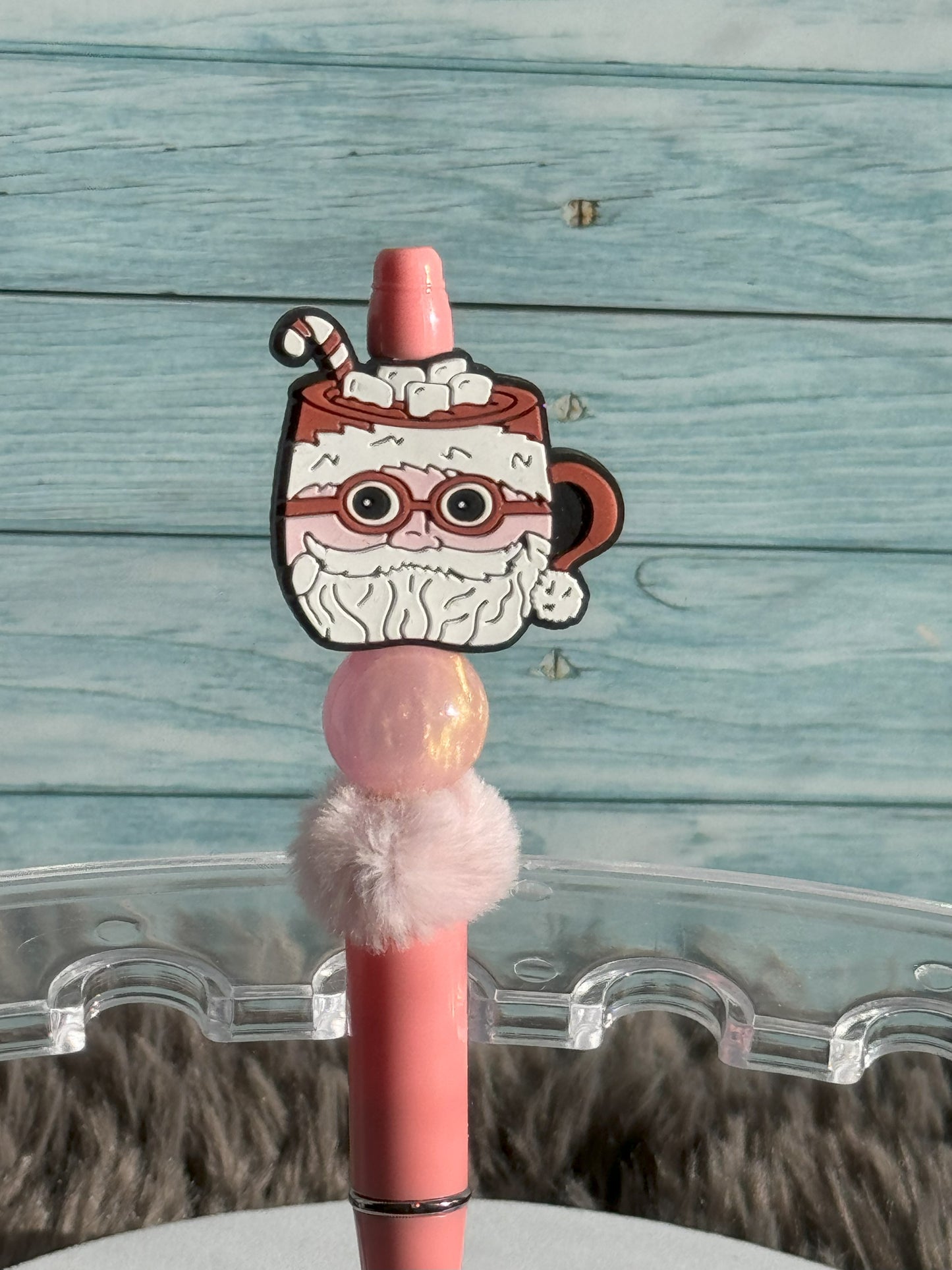 Peachy Pink Santa Hot Cocoa Pen