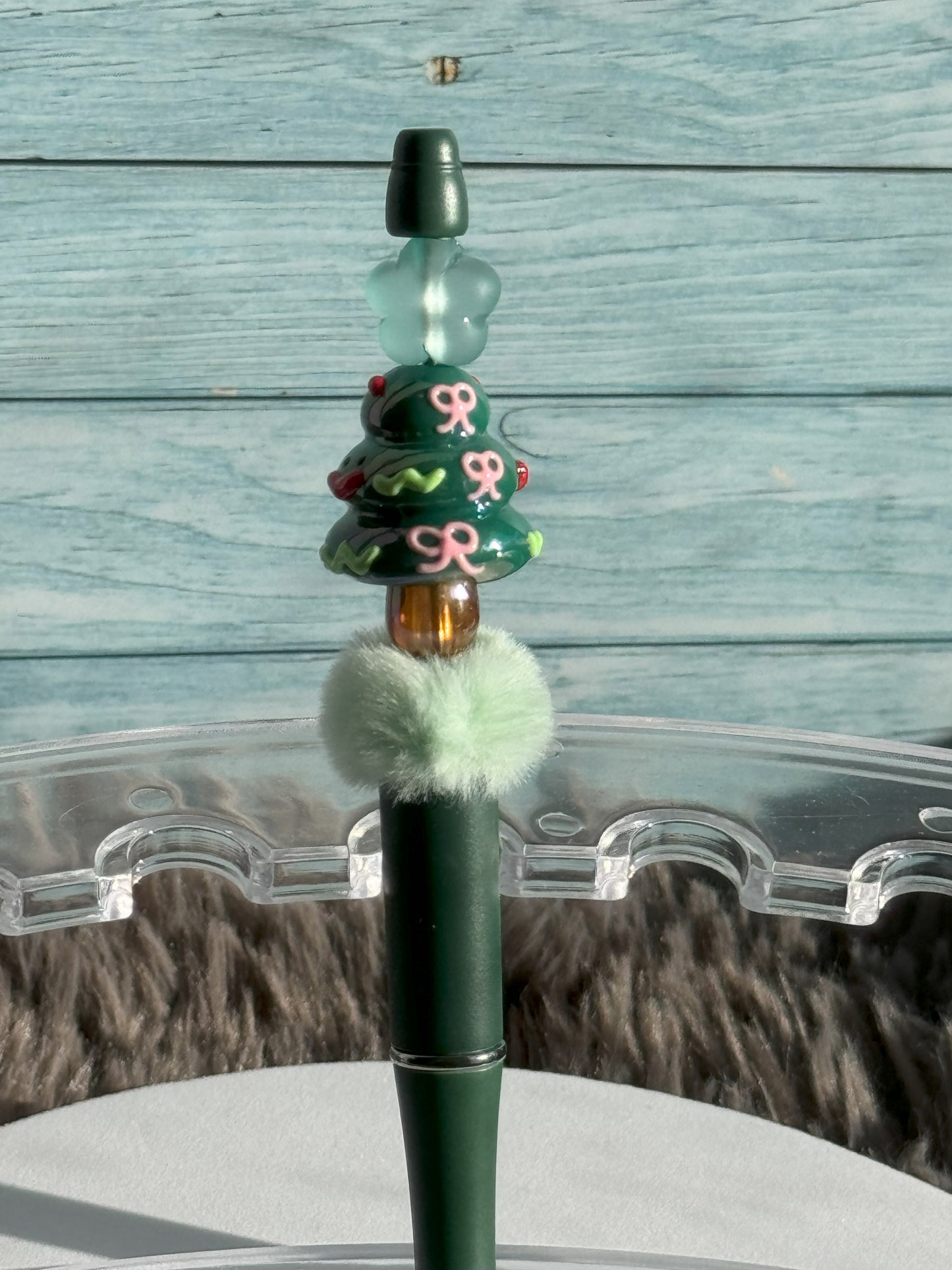 Forest Green Christmas Tree Pen