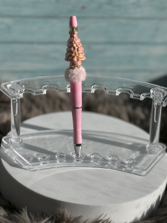 Pink Christmas Tree Pen