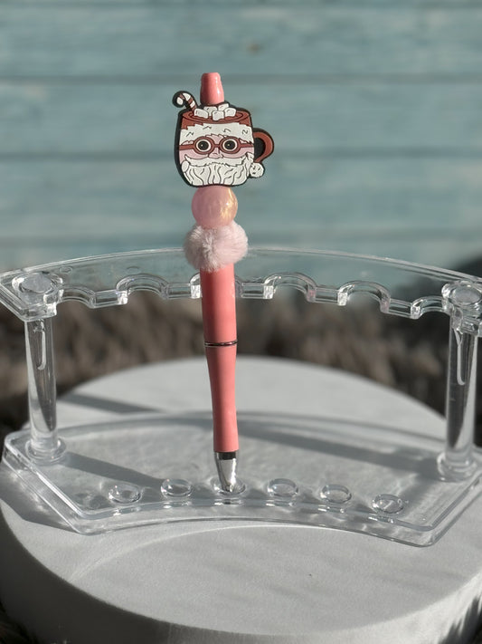 Peachy Pink Santa Hot Cocoa Pen